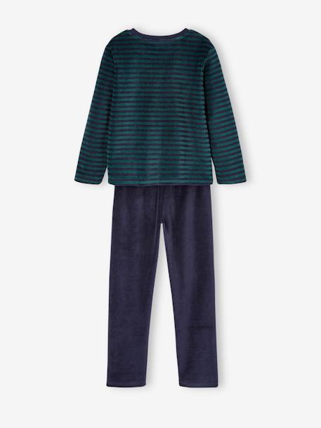 Christmas Velour Pyjamas for Boys green 