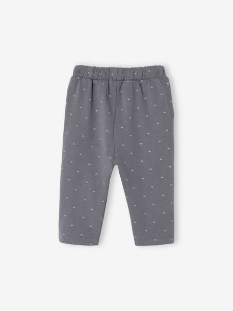 Fleece Trousers for Baby Girls Brown/Print+grey blue+rosy+sage green+WHITE MEDIUM ALL OVER PRINTED 