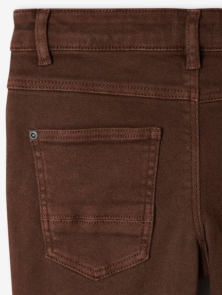 WIDE Hip, MorphologiK Slim Leg Coloured Trousers, for Boys beige+chocolate+khaki+slate blue+terracotta 