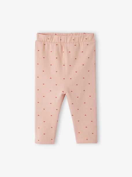 Pack of 2 Leggings for Babies rosy 