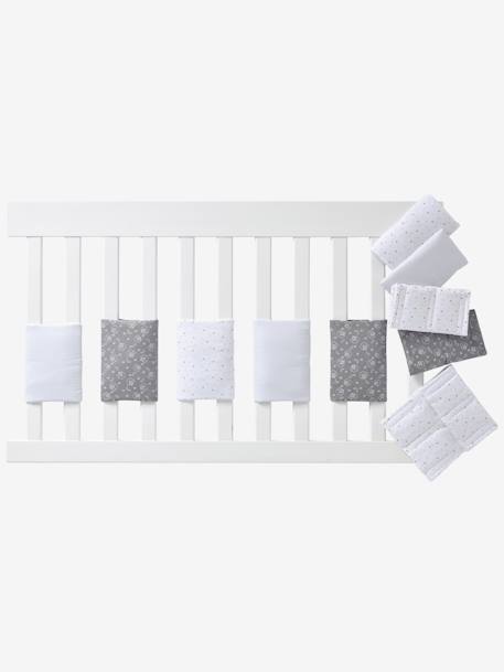 Breathable Cot Bumper White/Print 