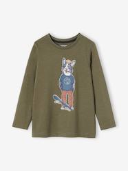 Boys-Fun Top with Sketch-Like Animal Motif for Boys