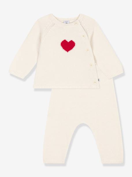 2-Piece Set, Petit Bateau printed white 