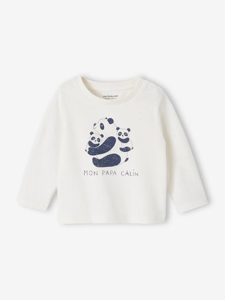 Pack of 2 Long Sleeve Basics Tops for Babies ecru+pecan nut 