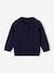 Zipped College-Style Cardigan for Babies navy blue 