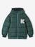 College-Style Padded Jacket with Polar Fleece Lining for Boys fir green+navy blue 