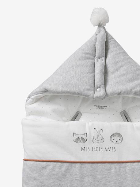 Baby Nest in Organic Cotton*, Little Pals Grey 