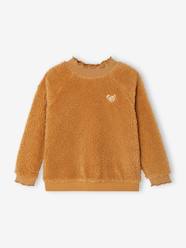 Sherpa Sweatshirt with Fancy Trims for Girls