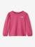 Fancy Textured Top with Long Puffy Sleeves for Girls purple clover 