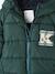 College-Style Padded Jacket with Polar Fleece Lining for Boys fir green+navy blue 