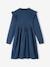 Knitted Dress with Ruffles for Girls dusky pink+night blue+rosy 