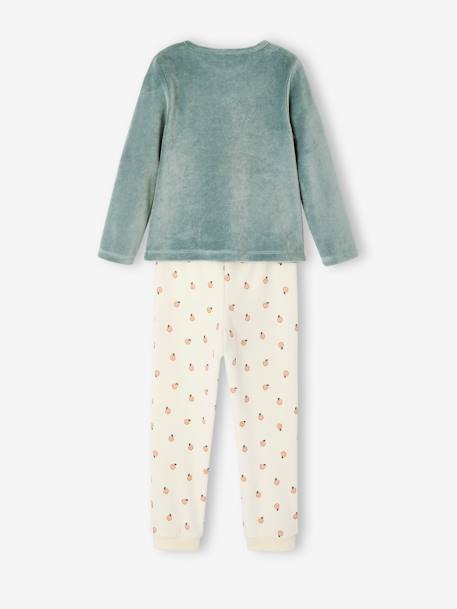 Fruit Pyjamas in Velour for Girls peach 