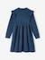 Knitted Dress with Ruffles for Girls dusky pink+night blue+rosy 