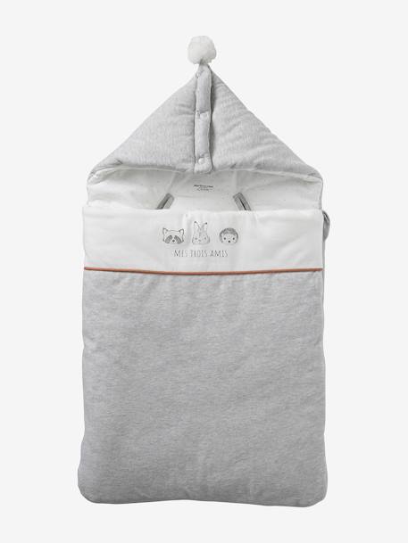 Baby Nest in Organic Cotton*, Little Pals Grey 