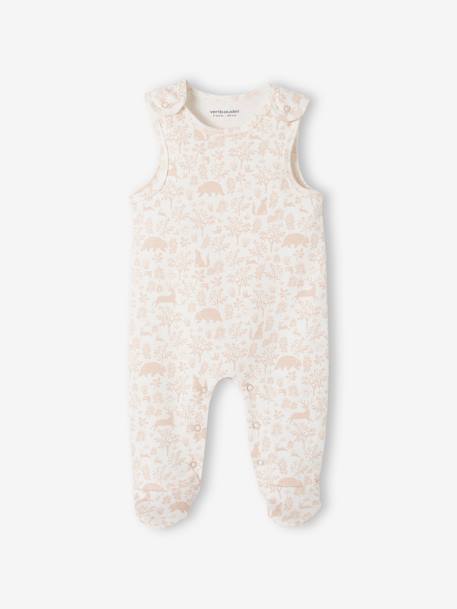 3-Piece Set for Newborns: Jumpsuit + Bodysuit + Comforter in Organic Cotton denim blue+rosy 