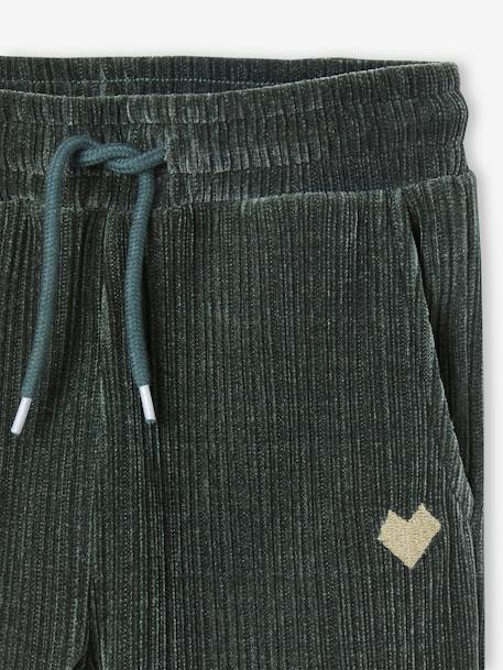 Corduroy Joggers for Girls green+marl grey 