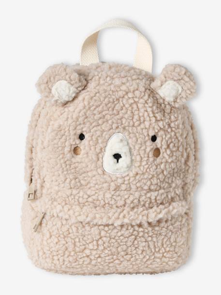 Bear Backpack in Sherpa, for Children beige 