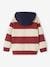 Hoodie with Bouclé Badge on Chest for Boys bordeaux red 