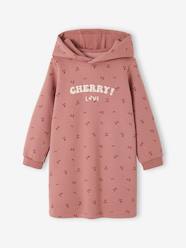 Girls-Fleece Dress with Hood & Fancy Details for Girls