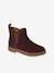 Leather Boots for Girls, Designed for Autonomy bordeaux red 