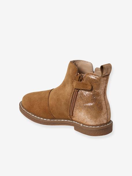 Leather Boots for Girls, Designed for Autonomy camel+rose 