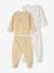 Pack of 2 Dinosaur Sleepsuits in Interlock Fabric for Babies terracotta 