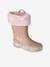 Natural Rubber Wellies with Fur Lining, for Children rose 