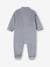 Pack of 2 Sleepsuits in Velour for Newborn Babies cappuccino+golden yellow+grey blue 