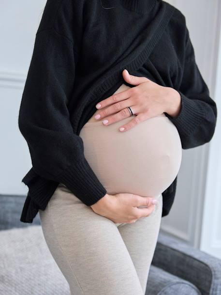 Wide-Leg Trousers with Belly Band for Maternity anthracite 