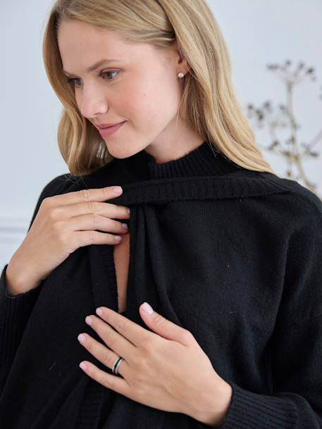 Double Panel Jumper, Maternity & Nursing black 