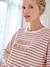 Striped Top for Maternity terracotta 