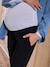 Cigarette Trousers with Seamless Belly Wrap for Maternity black 