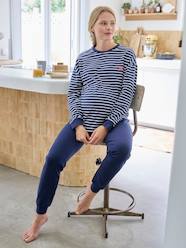 Maternity-Nursing Clothes-Striped Pyjamas for Maternity