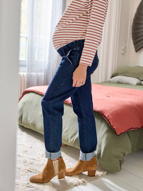 Paperbag Jeans with Seamless Band, for Maternity stone 