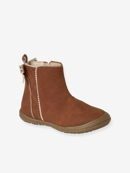 Boots with Zip for Girls, Designed for Autonomy brown 