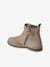 Leather Boots with Zip & Elastic for Children grey 