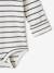 Striped & Long Sleeve Progressive Bodysuit for Babies ecru 