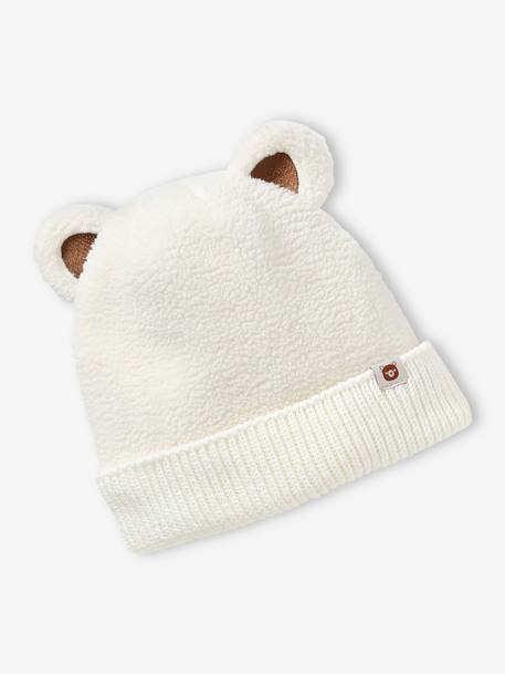 Bear Mood Combo for Babies: Hood + Snood + Mittens in Sherpa ecru 