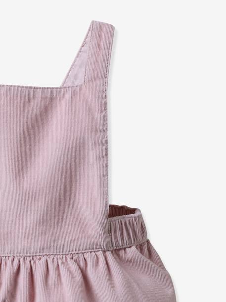 Corduroy Dungarees for Babies, by CYRILLUS rose 