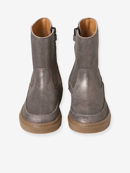 Leather Boots for Girls, Designed for Autonomy bronze 