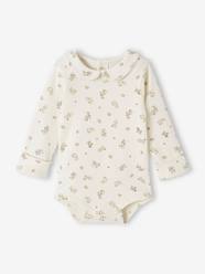 Baby-Bodysuits & Sleepsuits-Floral Progressive Bodysuit with Peter Pan Collar for Babies