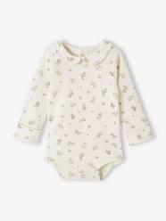 Floral Progressive Bodysuit with Peter Pan Collar for Babies