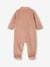 Pack of 2 Sleepsuits in Velour for Newborn Babies cappuccino+golden yellow+grey blue 