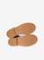 Zipped Leather Boots for Girls camel 