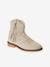 Zipped Leather Boots for Girls camel 