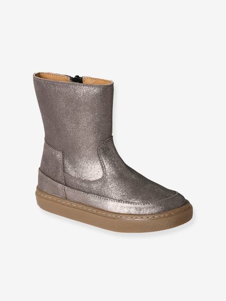 Leather Boots for Girls, Designed for Autonomy bronze 