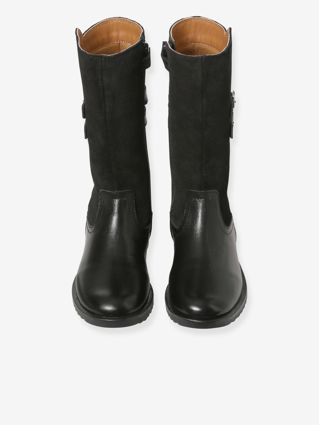 Girls black riding store boots