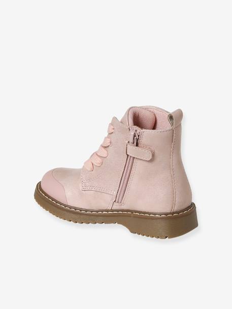 Boots with Laces & Zip for Girls, Designed for Autonomy rose 