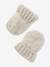 Knitted Beanie + Mittens + Booties Set for Newborn Babies hazel+marl beige 