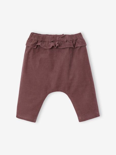 Corduroy Trousers for Babies aubergine 